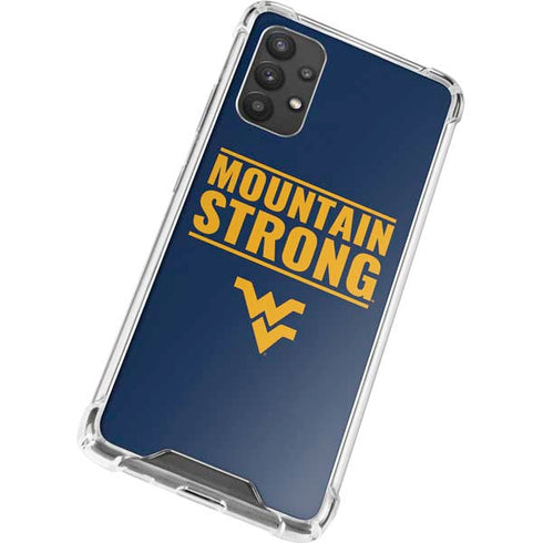 West Virginia University Yellow Galaxy A32 5G Clear Case