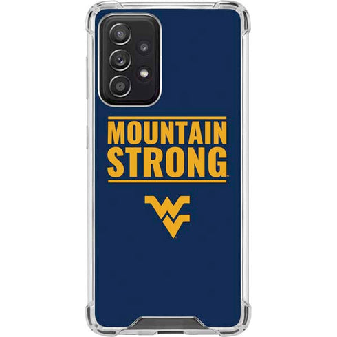 West Virginia University Yellow Galaxy A52 5G Clear Case