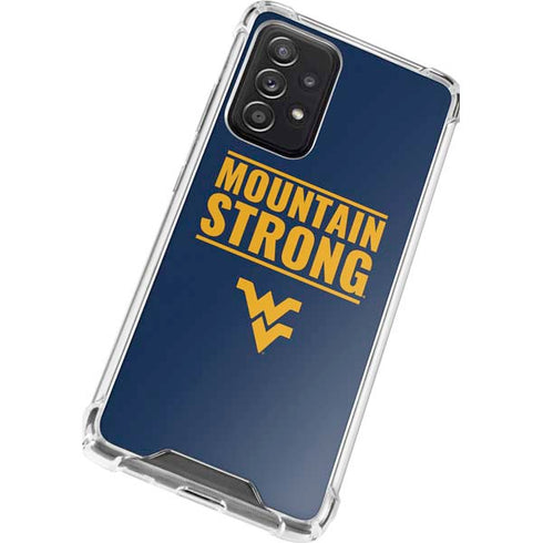 West Virginia University Yellow Galaxy A52 5G Clear Case