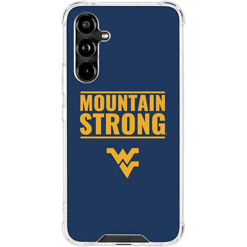 West Virginia University Yellow Galaxy A54 5G Clear Case