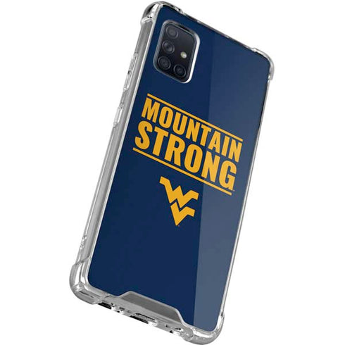 West Virginia University Yellow Galaxy A71 5G Clear Case