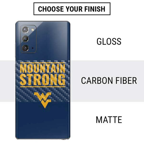 West Virginia University Yellow Galaxy Note20 5G Skin