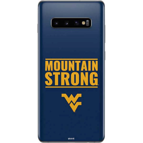 West Virginia University Yellow Galaxy S10 Plus Skin
