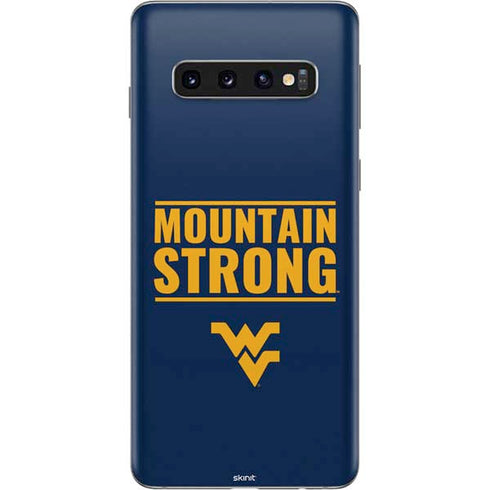 West Virginia University Yellow Galaxy S10 Skin