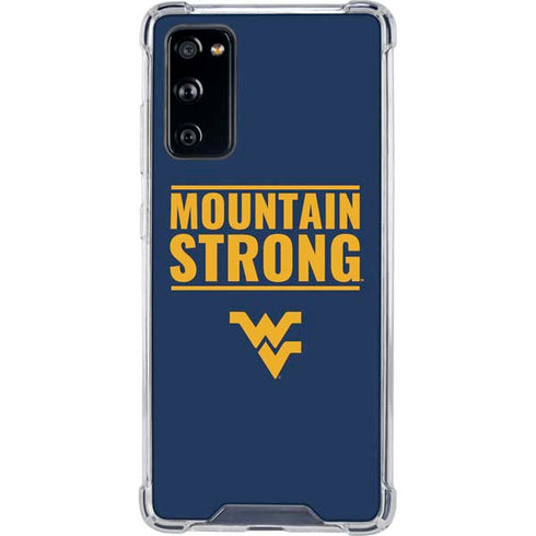 West Virginia University Yellow Galaxy S20 FE Clear Case