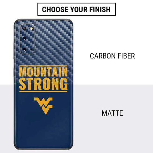 West Virginia University Yellow Galaxy S20 Skin
