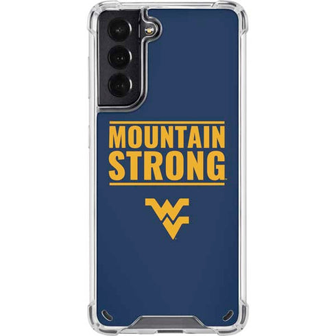 West Virginia University Yellow Galaxy S21 5G Clear Case