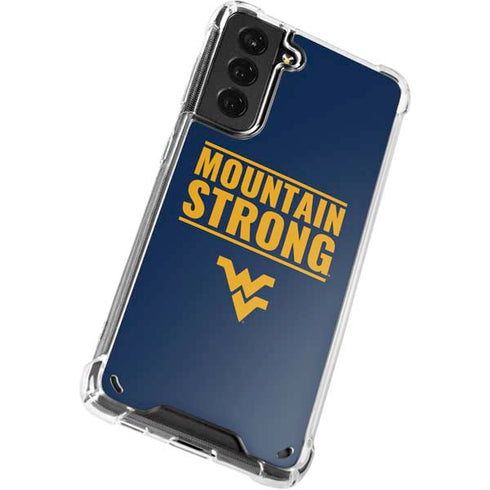 West Virginia University Yellow Galaxy S21 5G Clear Case