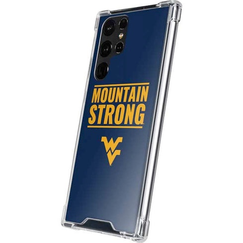 West Virginia University Yellow Galaxy S22 Ultra Clear Case