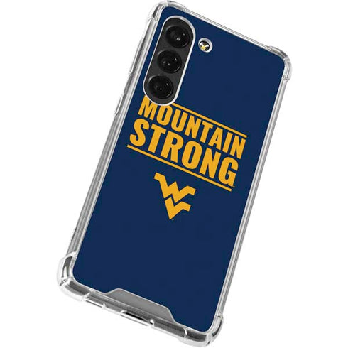 West Virginia University Yellow Galaxy S23 Clear Case