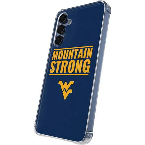 West Virginia University Yellow Galaxy S24 Clear Case