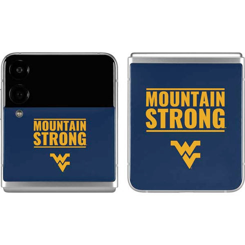 West Virginia University Yellow Galaxy Z Flip4 5G Skin