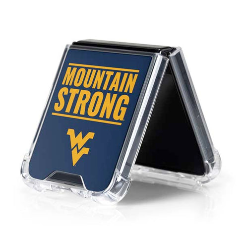 West Virginia University Yellow Galaxy Z Flip5 5G Clear Case