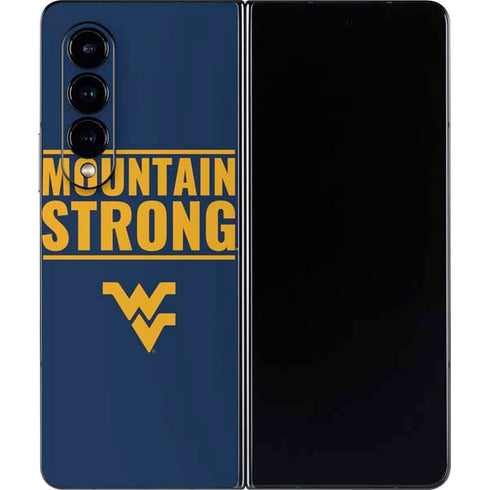 West Virginia University Yellow Galaxy Z Fold4 5G Skin