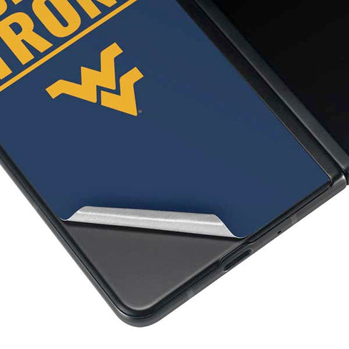 West Virginia University Yellow Galaxy Z Fold4 5G Skin