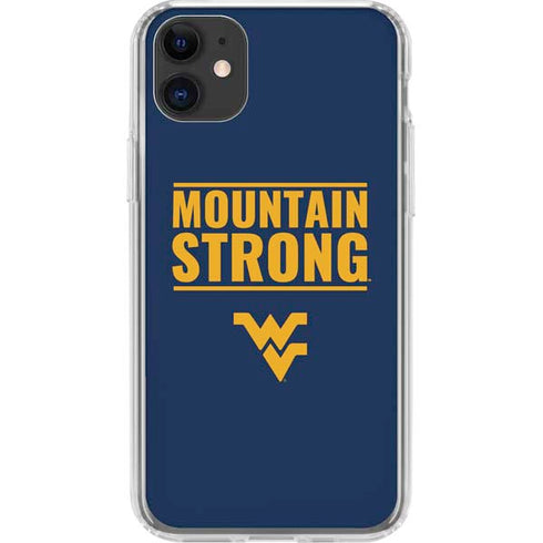 West Virginia University Yellow iPhone 11 Clear Case