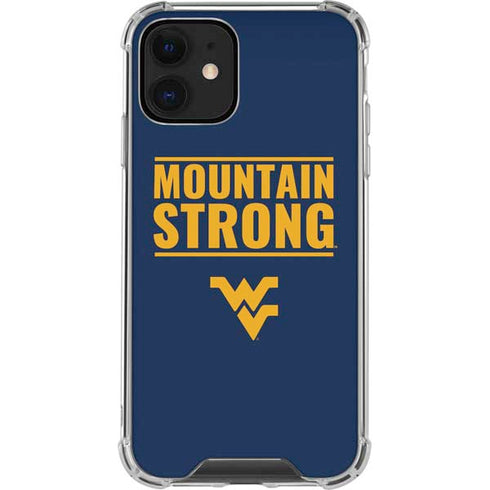 West Virginia University Yellow iPhone 12 Clear Case