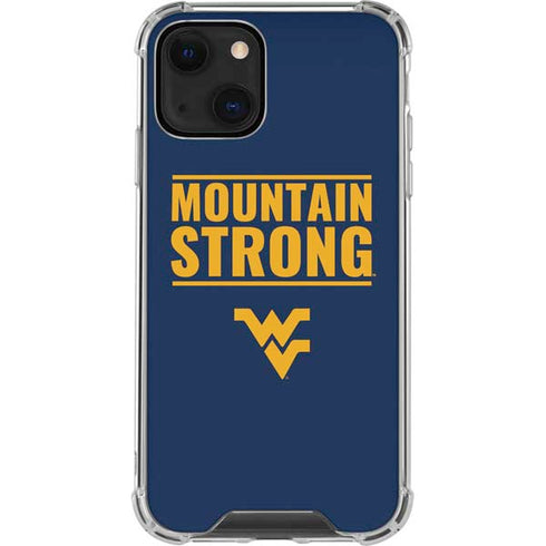 West Virginia University Yellow iPhone 14 Plus Clear Case