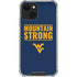 West Virginia University Yellow iPhone 14 Plus Clear Case