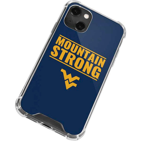 West Virginia University Yellow iPhone 14 Plus Clear Case
