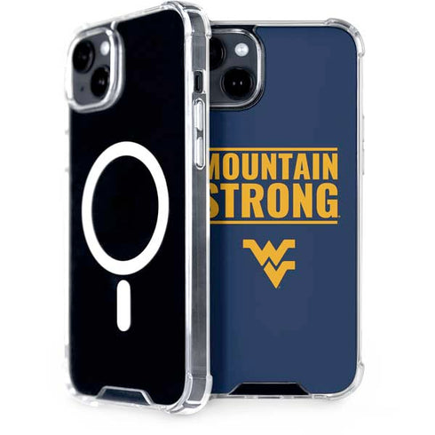 West Virginia University Yellow iPhone 15 Plus MagSafe Case