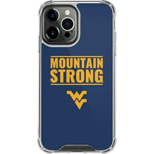 West Virginia University Yellow iPhone 15 Pro Max Clear Case