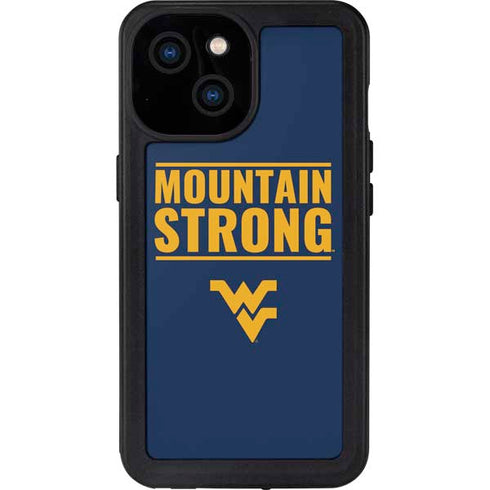 West Virginia University Yellow iPhone 15 Waterproof Case