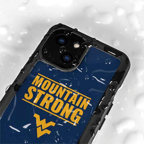 West Virginia University Yellow iPhone 15 Waterproof Case