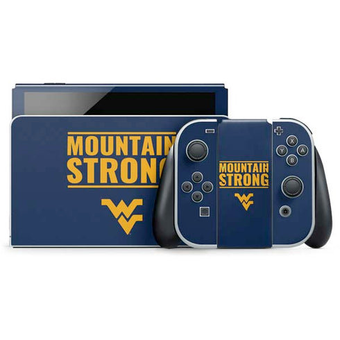 West Virginia University Yellow Nintendo Switch OLED (2021) Skin