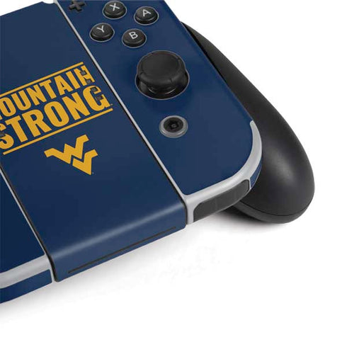 West Virginia University Yellow Nintendo Switch OLED (2021) Skin