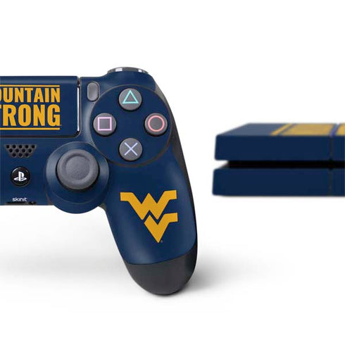 West Virginia University Yellow PS4 Console and Controller Bundle Skin