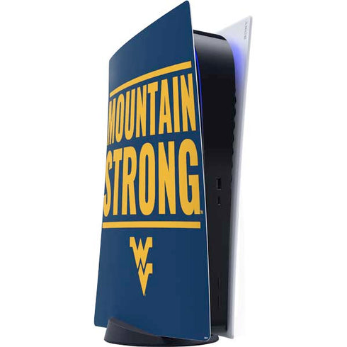 West Virginia University Yellow PS5 Digital Edition Console Skin