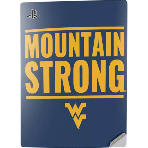West Virginia University Yellow PS5 Digital Edition Console Skin