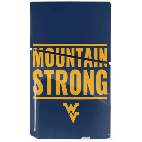 West Virginia University Yellow PS5 Slim Disk Console Skin
