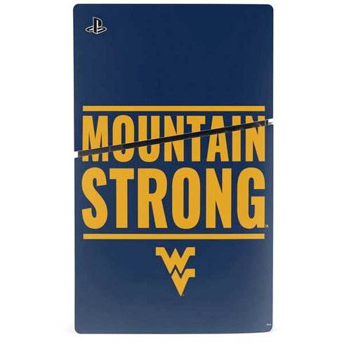 West Virginia University Yellow PS5 Slim Digital Edition Bundle Skin