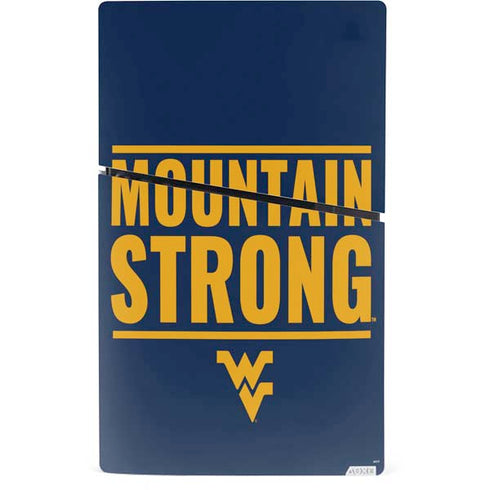 West Virginia University Yellow PS5 Slim Digital Edition Bundle Skin