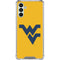 West Virginia University Yellow Background Galaxy A13 5G Clear Case