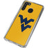 West Virginia University Yellow Background Galaxy A21 Clear Case