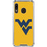 West Virginia University Yellow Background Galaxy A30 Clear Case