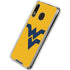 West Virginia University Yellow Background Galaxy A30 Clear Case