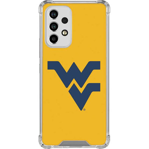 West Virginia University Yellow Background Galaxy A53 5G Clear Case