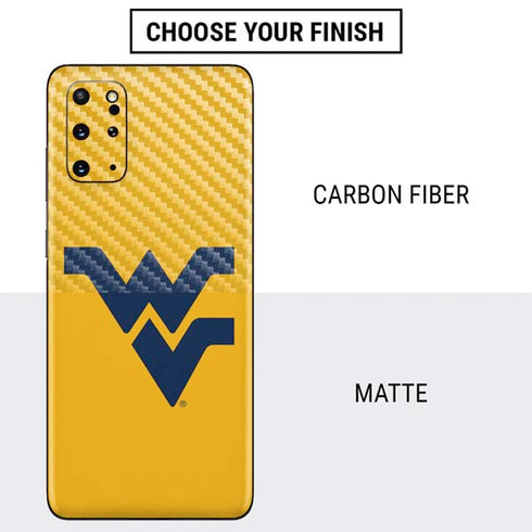 West Virginia University Yellow Background Galaxy S20 Plus Skin
