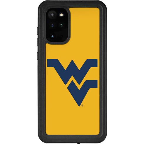 West Virginia University Yellow Background Galaxy S20 Plus Waterproof Case