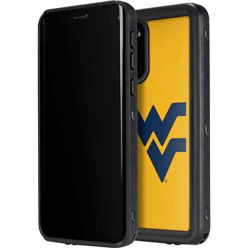 West Virginia University Yellow Background Galaxy S20 Waterproof Case