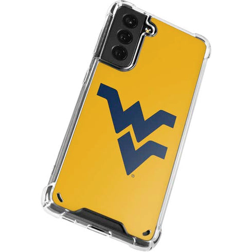 West Virginia University Yellow Background Galaxy S21 Plus 5G Clear Case