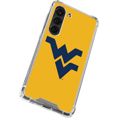West Virginia University Yellow Background Galaxy S23 Clear Case
