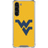 West Virginia University Yellow Background Galaxy S23 Plus Clear Case