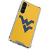 West Virginia University Yellow Background Galaxy S23 Plus Clear Case