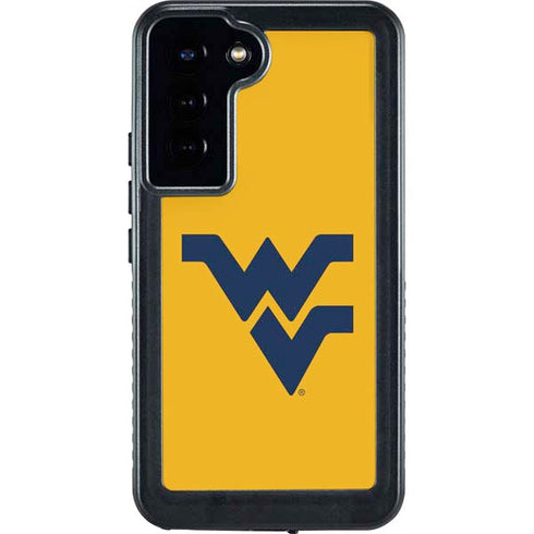 West Virginia University Yellow Background Galaxy S23 Plus Waterproof Case