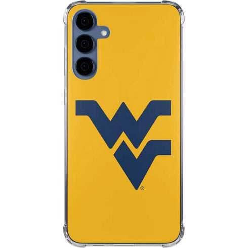 West Virginia University Yellow Background Galaxy S24 Clear Case